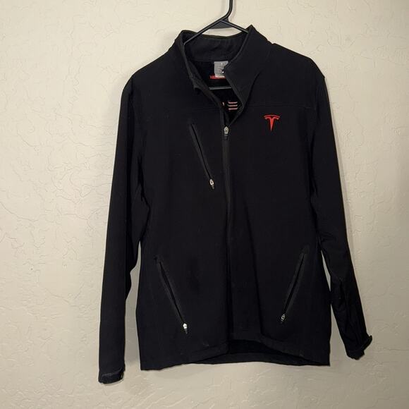 Tesla mens corporate employee jacket black with red logo - Picture 6 of 6